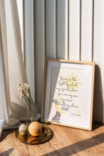 Load image into Gallery viewer, EE Cummings quote, Sun and Moon Wall art - you are my sun, my moon, and all my stars - Nursery Wall Art or Baby Shower Gift UNFRAMED
