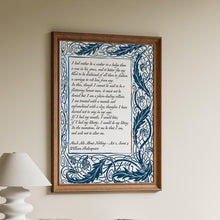 Load image into Gallery viewer, Much Ado About Nothing Print Shakespeare Quote Art, Don John Monologue
