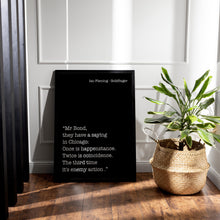 Load image into Gallery viewer, James Bond Poster Goldfinger Quote Print: Ian Fleming Wall Art
