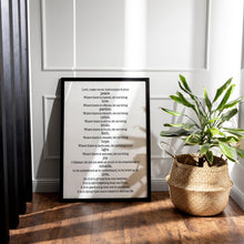 Load image into Gallery viewer, Prayer For Peace Prayer of Saint Francis Lord, make me an instrument of your peace - prayer print for Home nursery Art UNFRAMED
