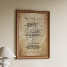 Load image into Gallery viewer, The Oak Tree Poem By Johnny Ray Ryder Jr Poem Poster Print

