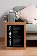 Load image into Gallery viewer, Wear Sunscreen Lyrics Print: Baz Luhrmann Sunscreen Poster

