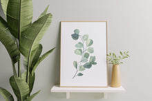Load image into Gallery viewer, Eucalyptus Watercolour Print – Minimal Botanical Print
