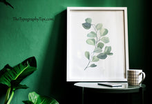 Load image into Gallery viewer, Eucalyptus Watercolour Print – Minimal Botanical Print
