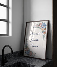 Load image into Gallery viewer, Dearest Gentle Reader Poster, Book Lover Gift

