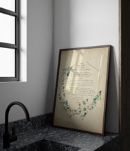 Load image into Gallery viewer, E.E. Cummings Poem I carry your heart (I carry it in my heart) Art Print Home Decor poetry wall art Framed And Unframed Options
