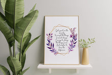 Load image into Gallery viewer, The Serenity Prayer Print sobriety gift Alcoholics Anonymous twelve step recovery Reinhold Niebuhr - Framed and Unframed Options
