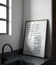 Load image into Gallery viewer, Jane Austen Reading Quote from Pride and Prejudice - I declare after all there is no enjoyment like reading! - Reading Nook Decor
