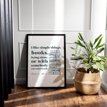 Load image into Gallery viewer, Daphne du Maurier Books Quote Print: Book Lover Gift, Bookshelf Decor
