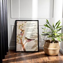 Load image into Gallery viewer, Emily Dickinson Poem Print: "Hope is the Thing with Feathers"
