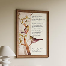 Load image into Gallery viewer, Emily Dickinson Poem Print: "Hope is the Thing with Feathers"
