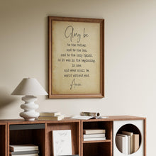 Load image into Gallery viewer, Glory Be Prayer Print "Glory be to the Father..." Modern Catholic Art, Christian Artwork, Framed &amp; Unframed Options
