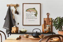 Load image into Gallery viewer, Fishing Quote Wall Art Henry David Thoreau

