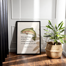 Load image into Gallery viewer, Fishing Quote Wall Art Henry David Thoreau
