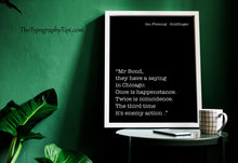Load image into Gallery viewer, James Bond Poster Goldfinger Quote Print: Ian Fleming Wall Art
