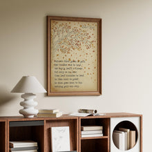 Load image into Gallery viewer, Robert Frost Poem Print Nothing Gold Can Stay
