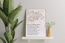 Load image into Gallery viewer, Robert Frost Poem Print Nothing Gold Can Stay
