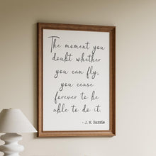Load image into Gallery viewer, Peter Pan Nursery Print “The moment you doubt whether you can fly..."
