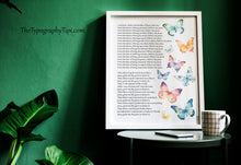 Load image into Gallery viewer, Litany of Humility Art: Butterfly Wall Art, Catholic Prayer, Modern Catholic Art
