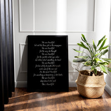 Load image into Gallery viewer, She Was Beautiful F Scott Fitzgerald Quote Valentines Gift For Her
