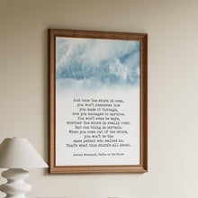 Load image into Gallery viewer, Haruki Murakami Storm Quote Print – “And once the storm is over, you won’t remember how...“ Kafka on the Shore - Framed &amp; Unframed Options
