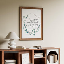 Load image into Gallery viewer, Rainer Maria Rilke Let everything happen to you... No feeling is final Poem Art Print Home Poetry wall art Framed &amp; Unframed Options
