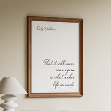 Load image into Gallery viewer, Emily Dickinson Quote Print - Literary Wall Art - Minimalist Poetry Poster - Classic Literature Decor - Inspirational Gift for Writers
