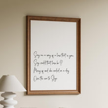 Load image into Gallery viewer, Skye Boat Song Print – Scottish Folk Song Lyrics
