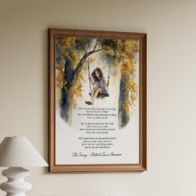 Load image into Gallery viewer, The Swing Poem Print Robert Louis Stevenson Art
