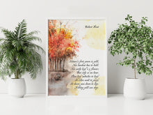 Load image into Gallery viewer, Robert Frost Poem Print - Nothing Gold Can Stay Wall Art - Autumn Poetry Poster - Fall Decor - Literary Gift for Book Lovers
