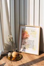 Load image into Gallery viewer, Robert Frost Poem Print - Nothing Gold Can Stay Wall Art - Autumn Poetry Poster - Fall Decor - Literary Gift for Book Lovers
