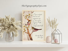 Load image into Gallery viewer, Jane Eyre Quote Print Charlotte Brontë Literary Wall Art, "I am no bird"
