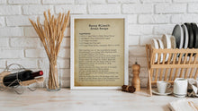 Load image into Gallery viewer, Custom Recipe Print Personalized recipe Custom Kitchen print - Personalized Gift - Unframed print
