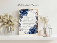Load image into Gallery viewer, Christina Rossetti Sister Poem Quote Print – Literary Poetry Wall Art, Floral Feminine Decor, Thoughtful Sister Gift
