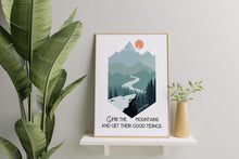 Load image into Gallery viewer, John Muir Quote - Climb the mountains and get their good tidings - Travel wall art
