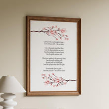 Load image into Gallery viewer, Memorial Poem Print: "I Give You This One Thought to Keep"
