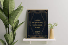 Load image into Gallery viewer, The Great Gatsby Print F Scott Fitzgerald Quote "So we beat on, boats against the current..."
