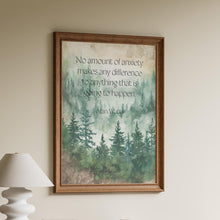 Load image into Gallery viewer, Alan Watts Quote Print: Anxiety Bookshelf Decor
