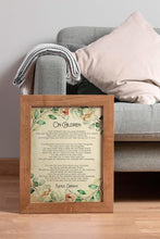 Load image into Gallery viewer, On Children Kahlil Gibran Poem Art Print Home office Decor poetry wall art Framed &amp; Unframed Options
