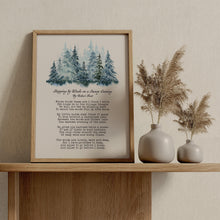 Load image into Gallery viewer, Robert Frost Poem Print: “Stopping by Woods on a Snowy Evening.”
