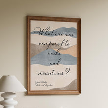 Load image into Gallery viewer, Pride and Prejudice Jane Austen Gifts "What are men compared to rocks and mountains?" Book Shelf Decor, Book Nook
