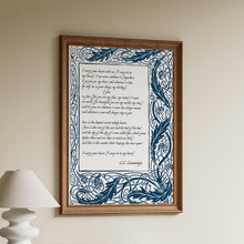 Load image into Gallery viewer, I carry your heart (I carry it in my heart) E.E. Cummings Poem - Anniversary Gift, Poem About Love - Framed And Unframed Options
