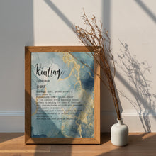 Load image into Gallery viewer, Kintsugi Meaning print Kintsukuroi Definition Poster - Framed &amp; Unframed Options
