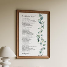 Load image into Gallery viewer, Kahlil Gibran Poem Print: Do Not Love Half Lovers

