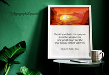 Load image into Gallery viewer, Elisabeth Kübler-Ross Quote, Shield the canyons from the windstorms, Perseverance Quote, Inspirational Wall Art, Framed &amp; Unframed
