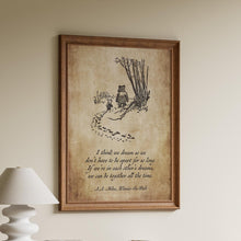 Load image into Gallery viewer, Winnie the Pooh Nursery Quote Print – A.A. Milne “I Think We Dream”
