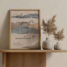 Load image into Gallery viewer, Pride and Prejudice Jane Austen Gifts "What are men compared to rocks and mountains?" Book Shelf Decor, Book Nook

