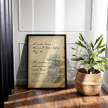 Load image into Gallery viewer, A Reader Lives a Thousand Lives Quote Print - Book Quote Posters, Book Nook, Reading Poster, Book shelf decor, Bookstagram Props
