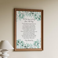 Do Not Stand At My Grave And Weep Poem Print Funeral Favors