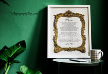 Load image into Gallery viewer, Sylvia Plath 'Mirror' Poem Print: Home Library Decor
